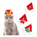 1 Sombrero De Navidad De 4 Piezas For Perros Y Gatos