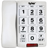 Teléfono Con Cable Tyler Tbbp-3-wh Con Botón Grande Y Altavo