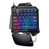 Cem Teclado Gamer Single Hand Led Antighosting Kp-tm006