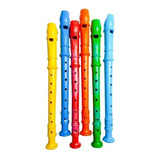 Kit 10 Flautas Doce Infantil Brinquedo Plástico Diversas Cores