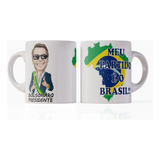 Caneca Bolsonaro Meu Partido É O Brasil Personalizada Branca