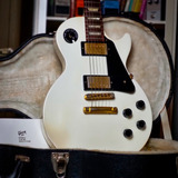 Guitarra Gibson Les Paul Studio Gold Alpine White + Case