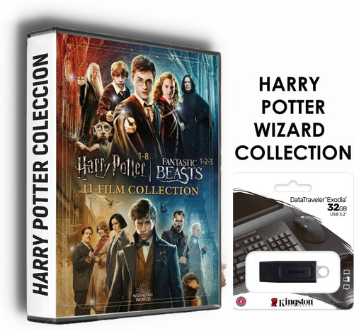 Peliculas De Harry Potter Y Extras En Usb Full Hd Latino/ing