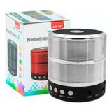 Mini Speaker Parlante Bluetooth Portatil Radio Fm Usb 887 Color Plateado