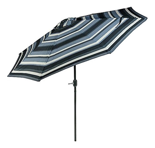 Sunnydaze 9foot Aluminio Patio Paraguas Con Botón De Inclina