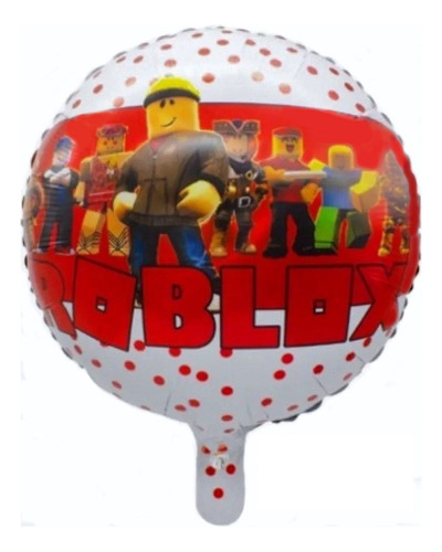 Pack 24 Globos Metálicos Roblox Con Varillas 45 Cm