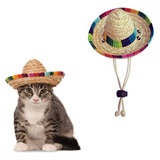 Awocan Sombrero De Paja Para Mascotas Sombrero Mexicano Para
