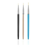 Cepillos Para Uñas - 3pcs Nail Art Liner Brushes, Uv Gel Pai