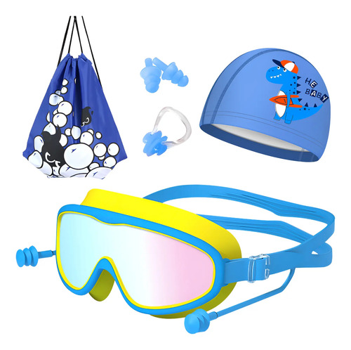Gafas Goggles Natación Para Niños Antivaho Protección 5 En 1