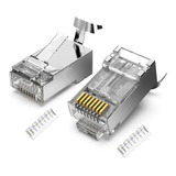 Conector Blindado Rj45 Cat6a Cat7 Rj45 Plug Kit C/ 30pçs