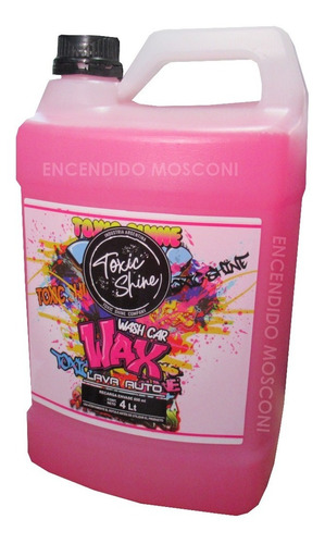 Shampoo Wax Toxic Shine Con Cera De Carnauba Galon 4 Litros