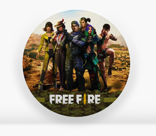 Painel Redondo Tecido Sublimado 1,80 Free Fire Licenciado