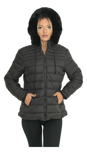 Jaqueta Feminina Puffer Acolchoada Pelo Bobojaco Forrada