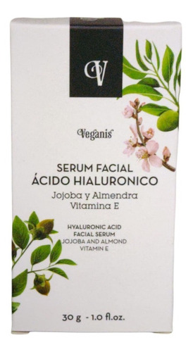 Serúm Facial Acido Hialurónico Veganis Jojoba Y Almendra 30g