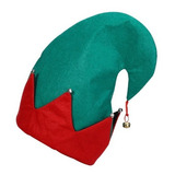 Gorro Elfo Navideño Santa Navidad Cascabel Elfico Papa Noel Color Rojo Y Verde