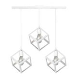 Aplique 3 Colgantes Cubo Blanco Negro Para Lampara Led