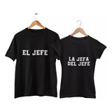 Playeras Pareja Dúo La Jefa El Jefe Novios Esposos Regalo