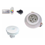 Kit Iluminação Piscina Fibra 1 Leds +nicho +central C/ Fonte 110v/220v