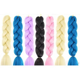 Pack 6 Kanekalon Pelo Sintético Extensiones Africano Trenza 