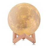 Lua Cheia 3d Led Abajur Luminária 15cm G Lampada + Suporte