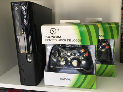 Xbox 360 Super Slim Rgh 250gb Freestyle 2 Controles Fonte