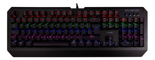 Teclado Gamer Balam Rush Havoc Usb Rgb Español Usb Br-929660 Color Del Teclado Negro Idioma Español Latinoamérica