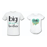 Combo Remera Y Body Hermanas-hermanos Glitter