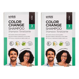 2 Cxs Shampoo Tonalizante Preto Kiss Color Change