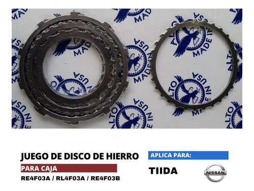 Juego Disco De Hierro Nissan Tiida Caja Re4f03a / Re4f03b   Foto 2