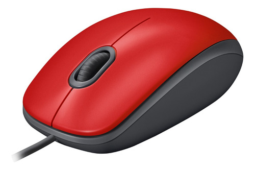 Mouse Com Fio Clique Silencioso M110 Vermelho Logitech Cor Vermelho E Preto