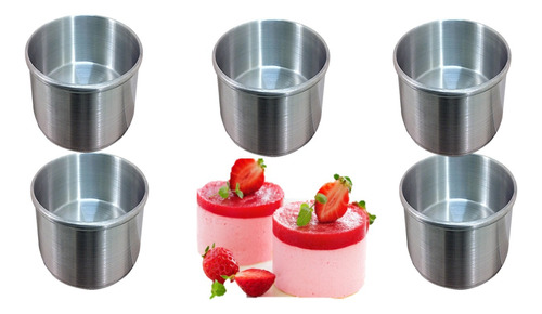 Moldes Mini Choco Flan Muffins Gelatina  Aluminio  5pzs #7cm