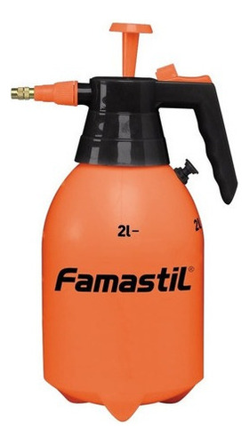 Pulverizador Borrifador Compressão Jardim 2 Lt Famastil Cor Laranja