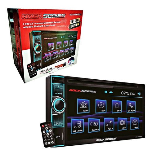 Pantalla Rock Series Rks-premierx2 Dvd Cd Bt Usb Aux +cámara