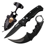 Kit Tático Militar Canivete Tático Karambit Push Dagger 3 Pc