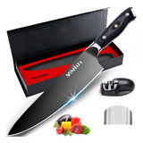 Mosfiata Cuchillo De Chef Chapado En Titanio De 8 Pulgadas P