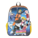 Mochila Costas Boruto Uzumaki Naruto Luxcel Ninja Konoha Cor Laranja