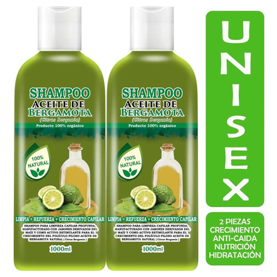 Shampoo Aceite De Bergamota Orgánico 1000ml 2 Piezas | Meses sin interés