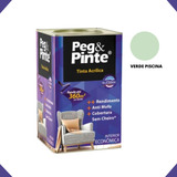 Tinta Eucatex Acrilica Pintura Parede Peg E Pinte 18l Cores Cor Verde Piscina