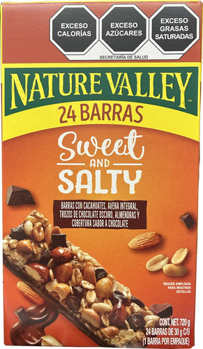 Nature Valley Barras Chocolate Oscuro Con 24 Pzs De 30gr C/u