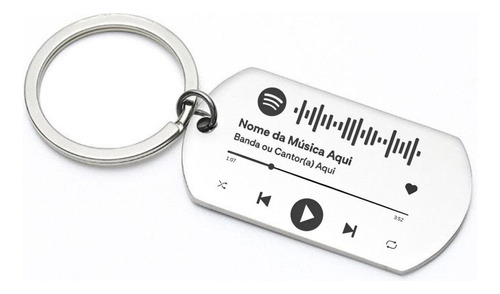 Pingente Colar Personalizado Com Nome Musica Foto Spotify