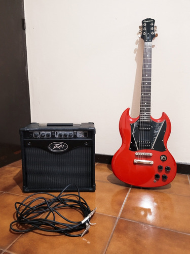 Guitarra Eléctrica EphiPhone Sg310 + Amplificador Peavey