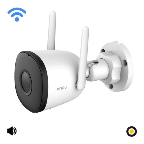 Câmera De Segurança Wifi Externa Imou 2mp, Cor Branca