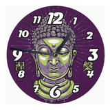 Reloj De Madera Brillante Diseño Buda B58