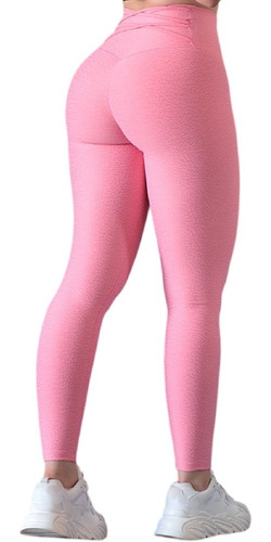 Mallones Push Up Rosas De Textil Colombiano Leggings Licras 