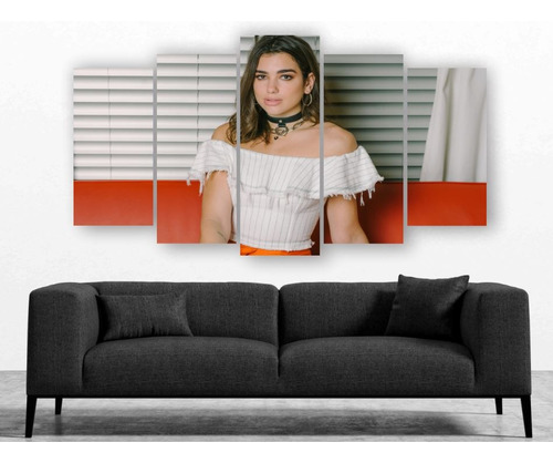 Cuadro Decorativo Dua Lipa Arte Moderno Música 5 Piezas - 31