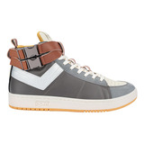 Tenis Bota Con Broche Pony Star Wars P8h Mando Gris Hombre