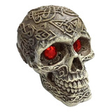 Adorno Penn Plax Calavera Cráneo Resina Ojos Luminosos Acuar