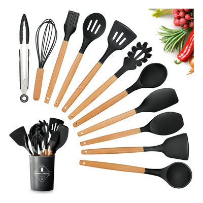 Utensilios Silicona Cocina Espatulas Reposteria Teker 12 Set | MercadoLibre