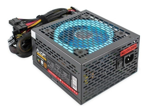 Fonte Evus Evg600 Gamer 600w 80 Plus Bronze Led Rgb Pfc Dupl