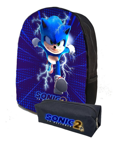 Kit Mochila E Estojo Infantil Sonic 2 Filme M305